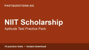 NIIT Scholarship Aptitude Test Practice Pack